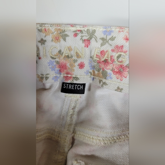 American Eagle Floral Denim Stretch Jeans size 2. - Picture 8 of 13